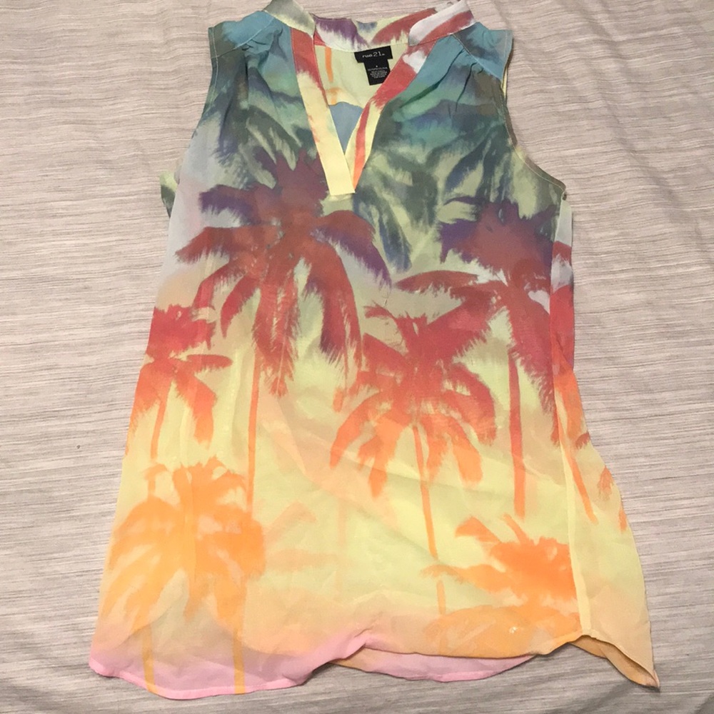 Rue 21• Tropical Sheer Top